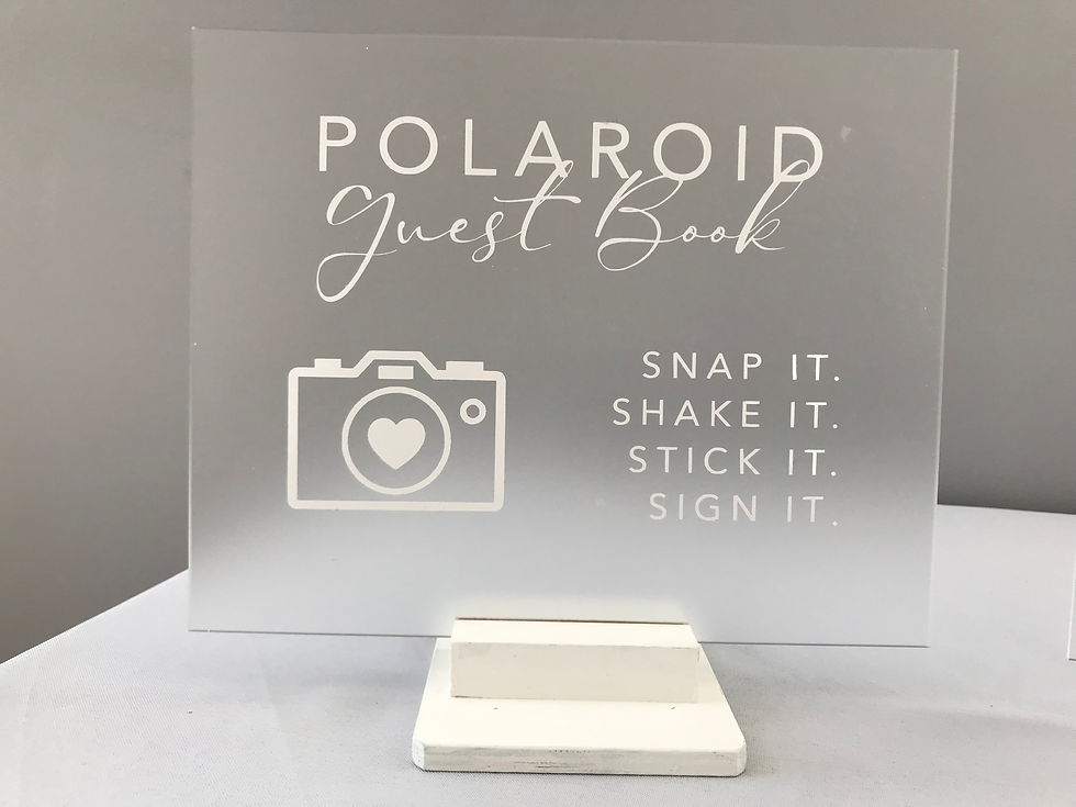 Thumbnail: Frosted “Cards&Gifts” & “Guestbook” Sign Set