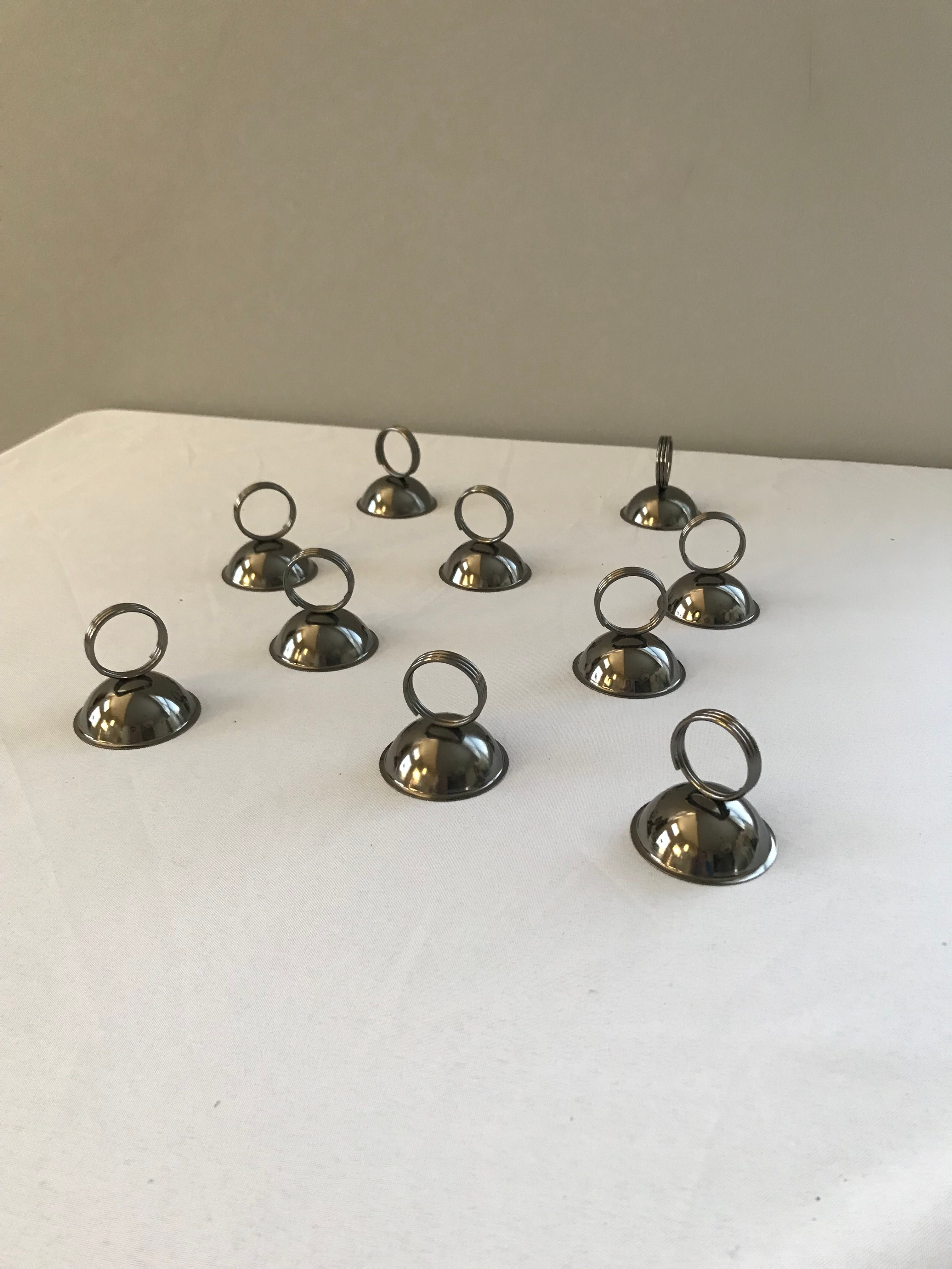 Gunmetal Black Table Number Holder Set