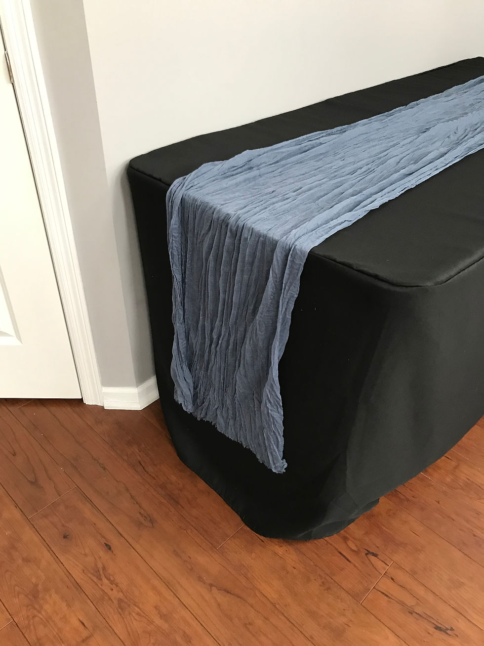 Thumbnail: Dusty Blue Cheesecloth Runners (10')