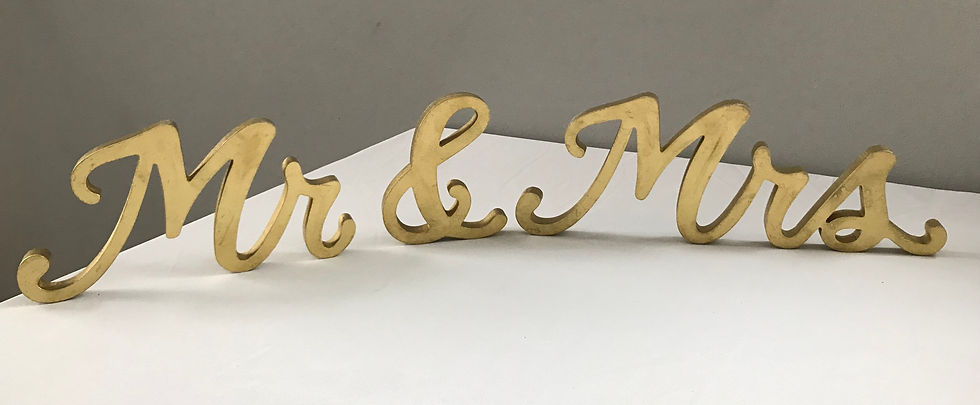 Thumbnail: Gold1 Mr & Mrs Gold Sign Set