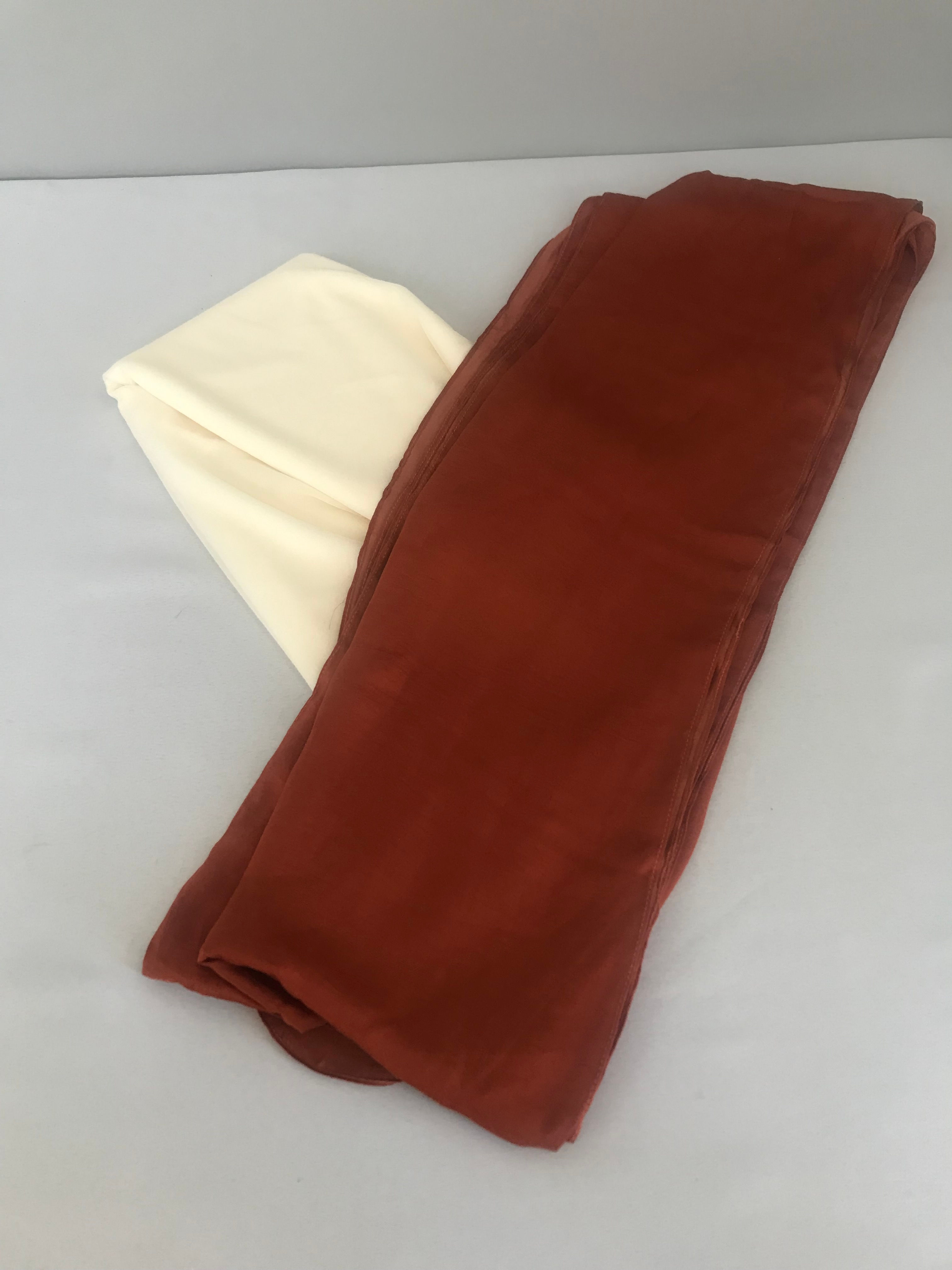 Terracotta & Ivory Arch Drapes