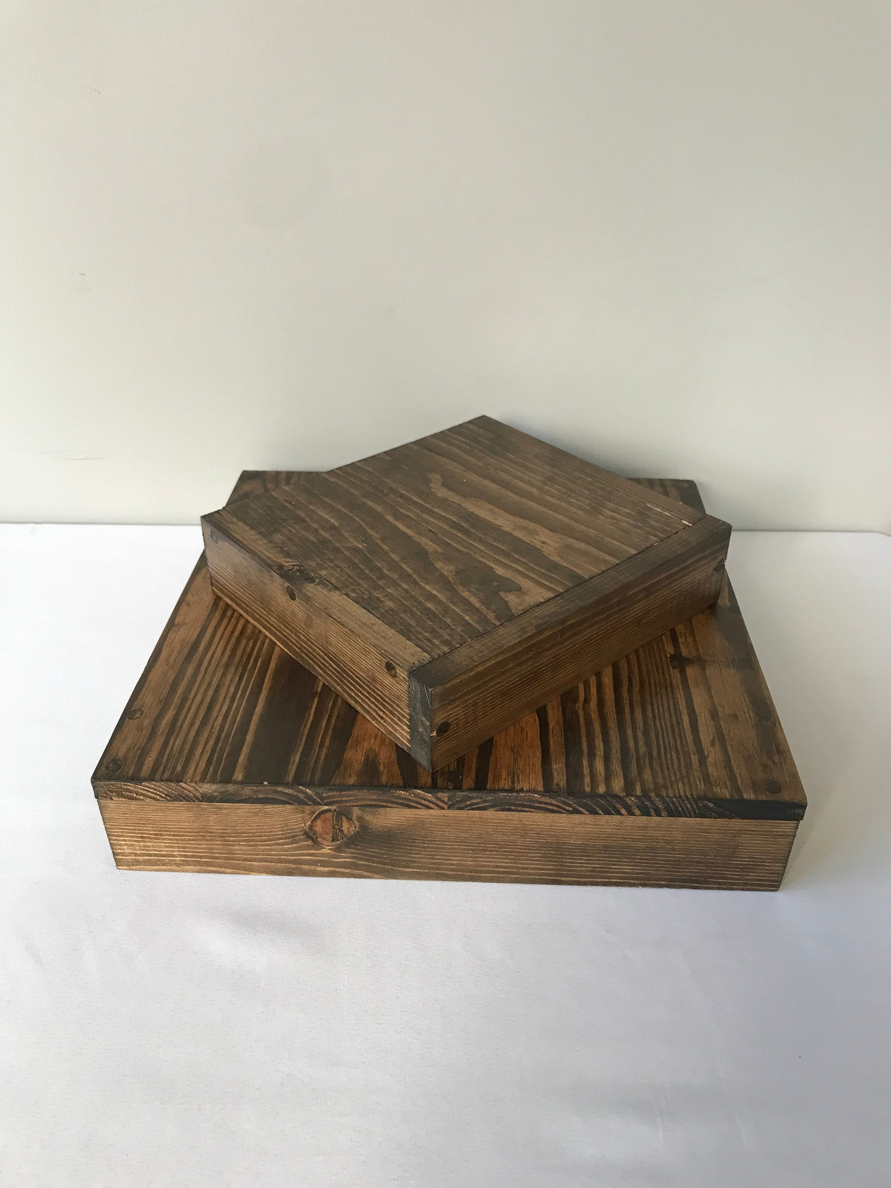 Stained Wood Cake Stands