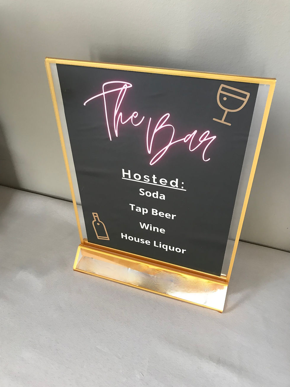 Thumbnail: Large Acrylic Signs - Gold Border