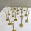 Thumbnail: Tall Gold Table Number Holder Set