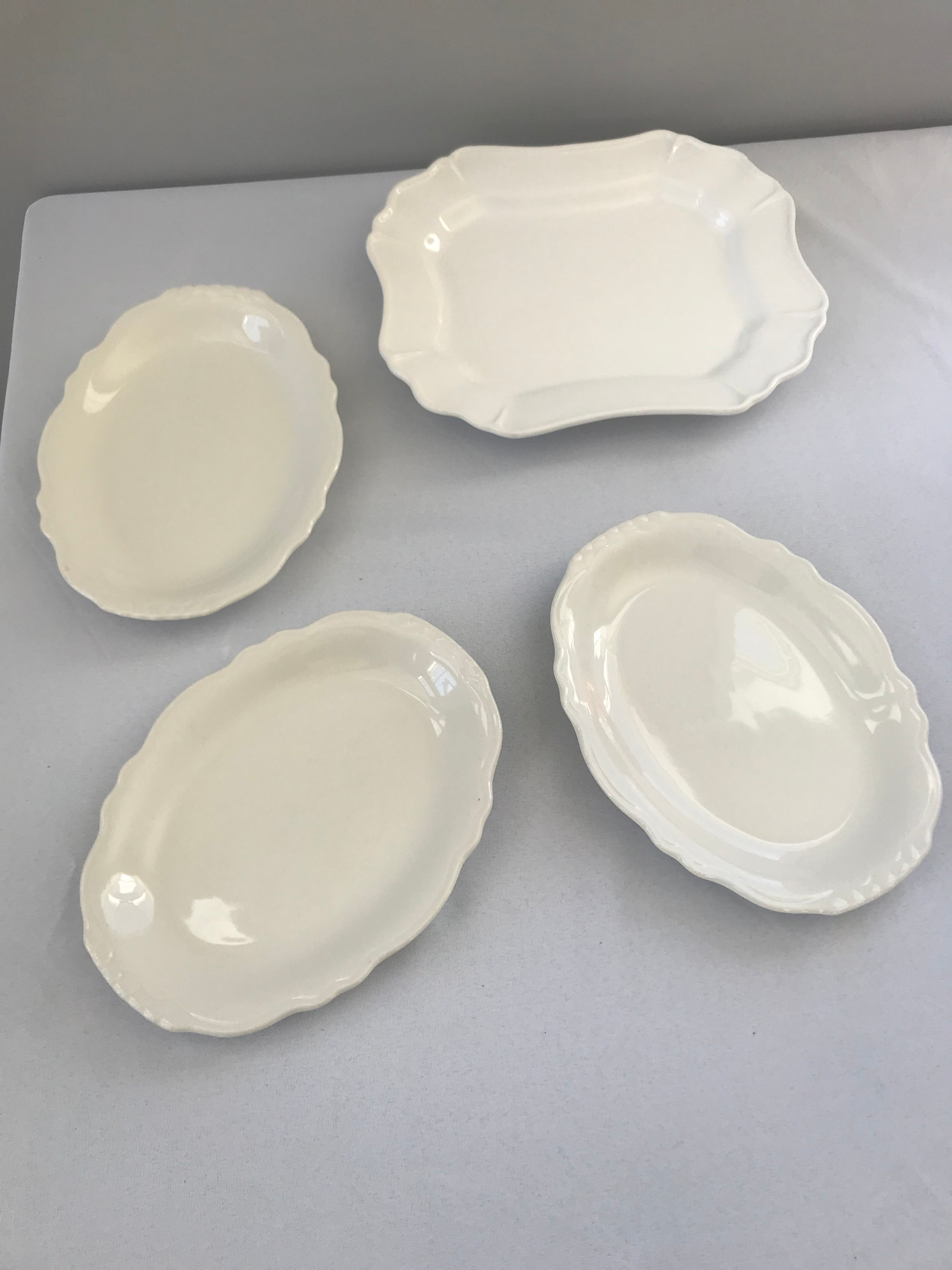 White China Dessert Plates