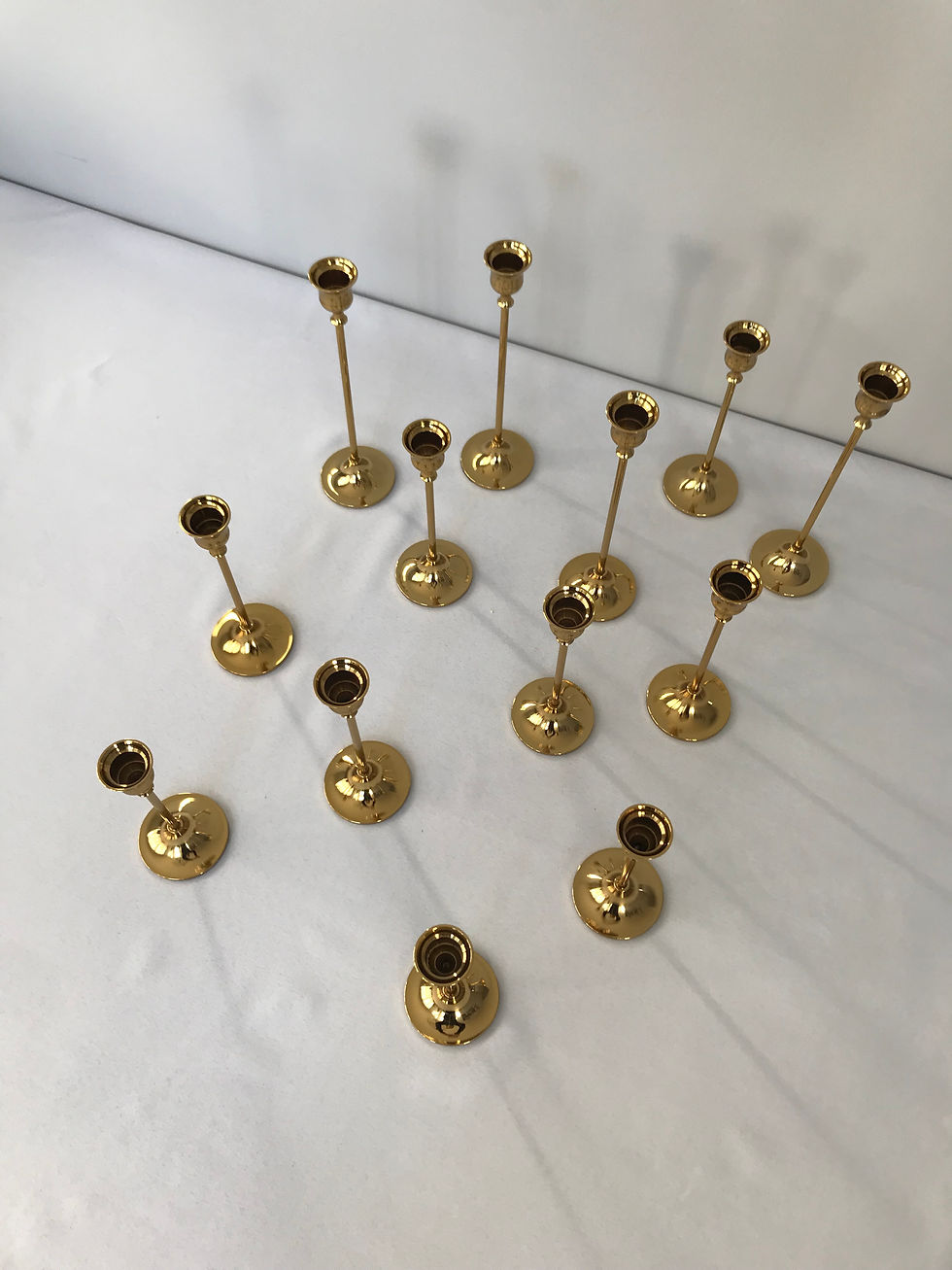 Thumbnail: Gold Tulip Candlestick Holders