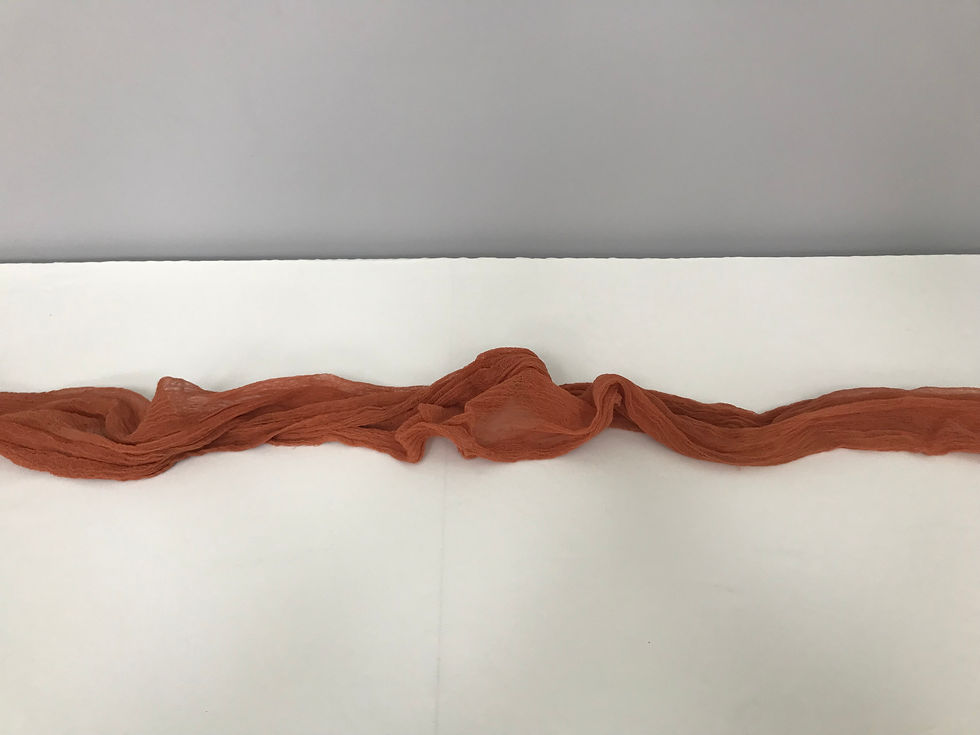 Thumbnail: Terracotta Cheesecloth Runners (10')