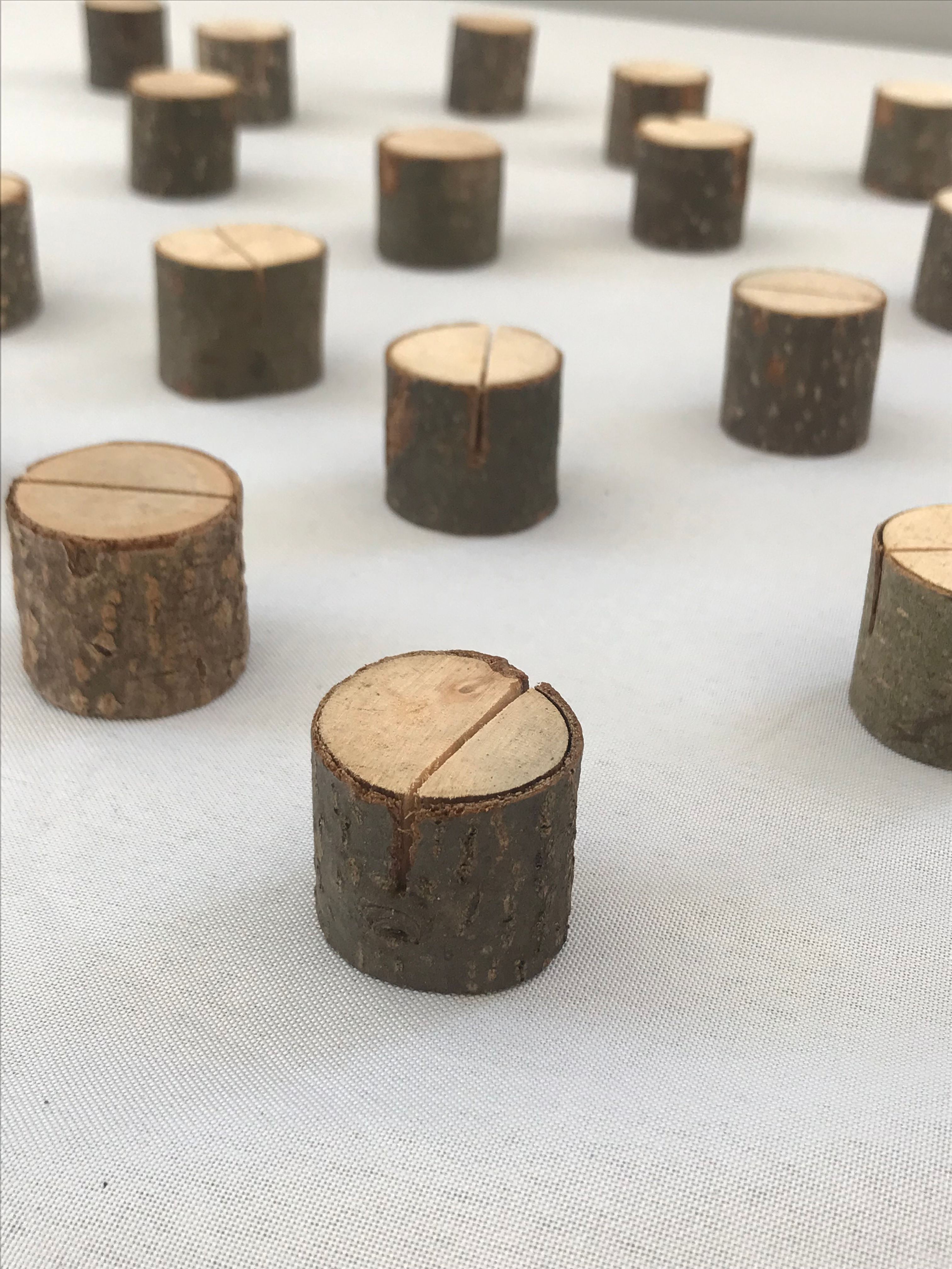 Wood Table Number or Place Card Holder Set