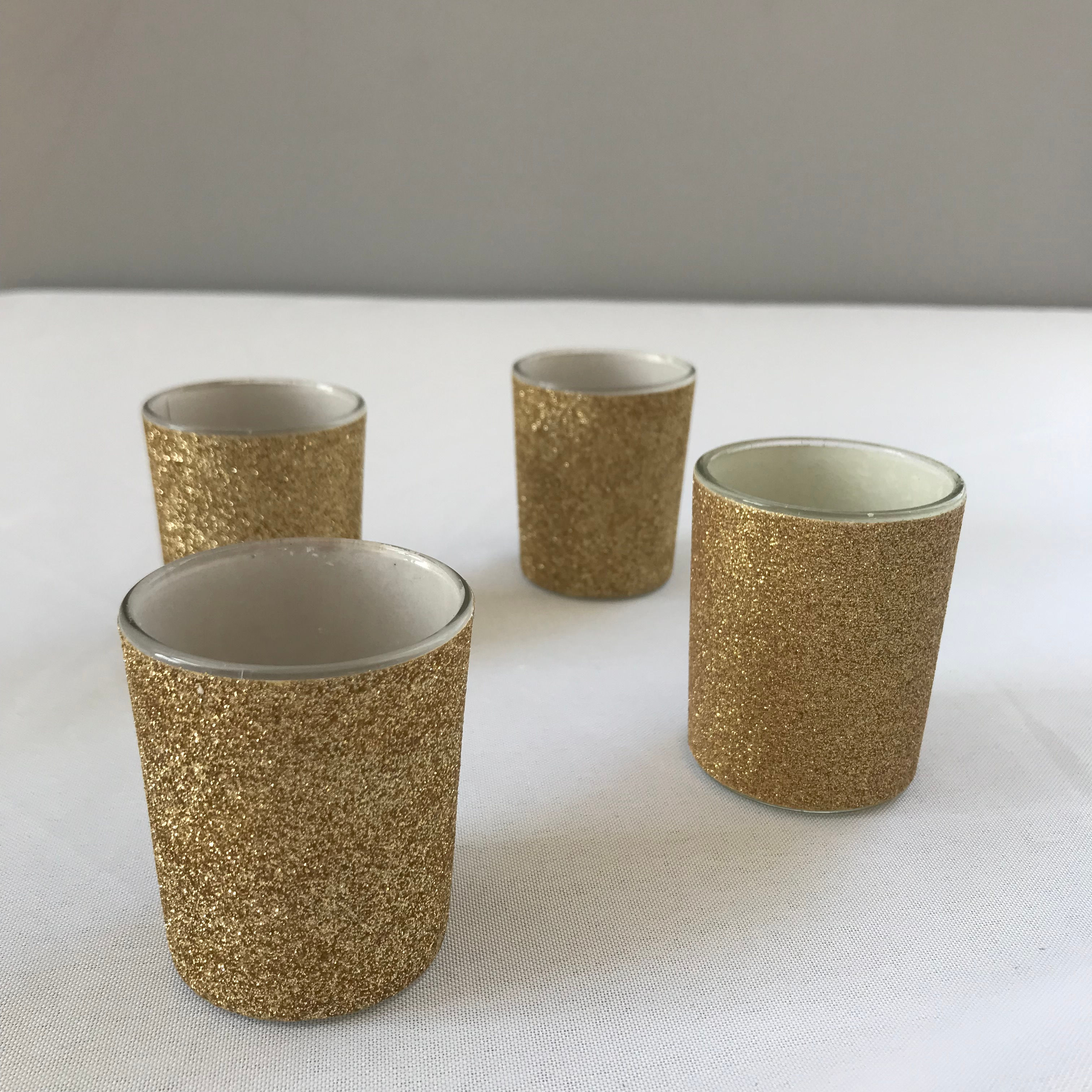 Gold Glitter Votive Holder Sets