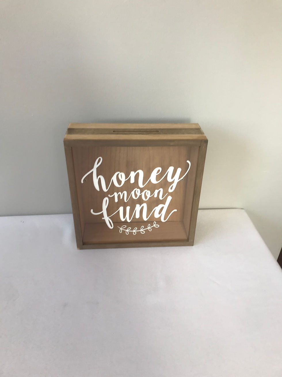 Wood Honeymoon Fund Box