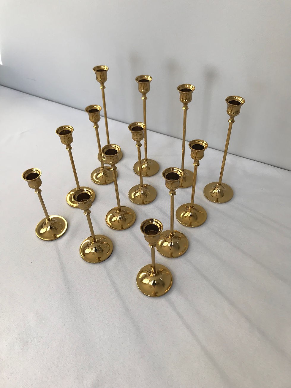 Thumbnail: Gold Tulip Candlestick Holders