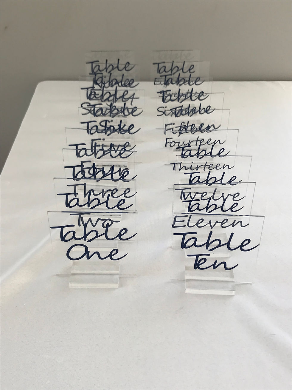 Thumbnail: Square Acrylic Table Number Set