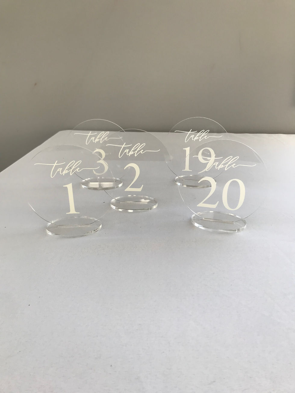 Thumbnail: Round Acrylic Table Number Set