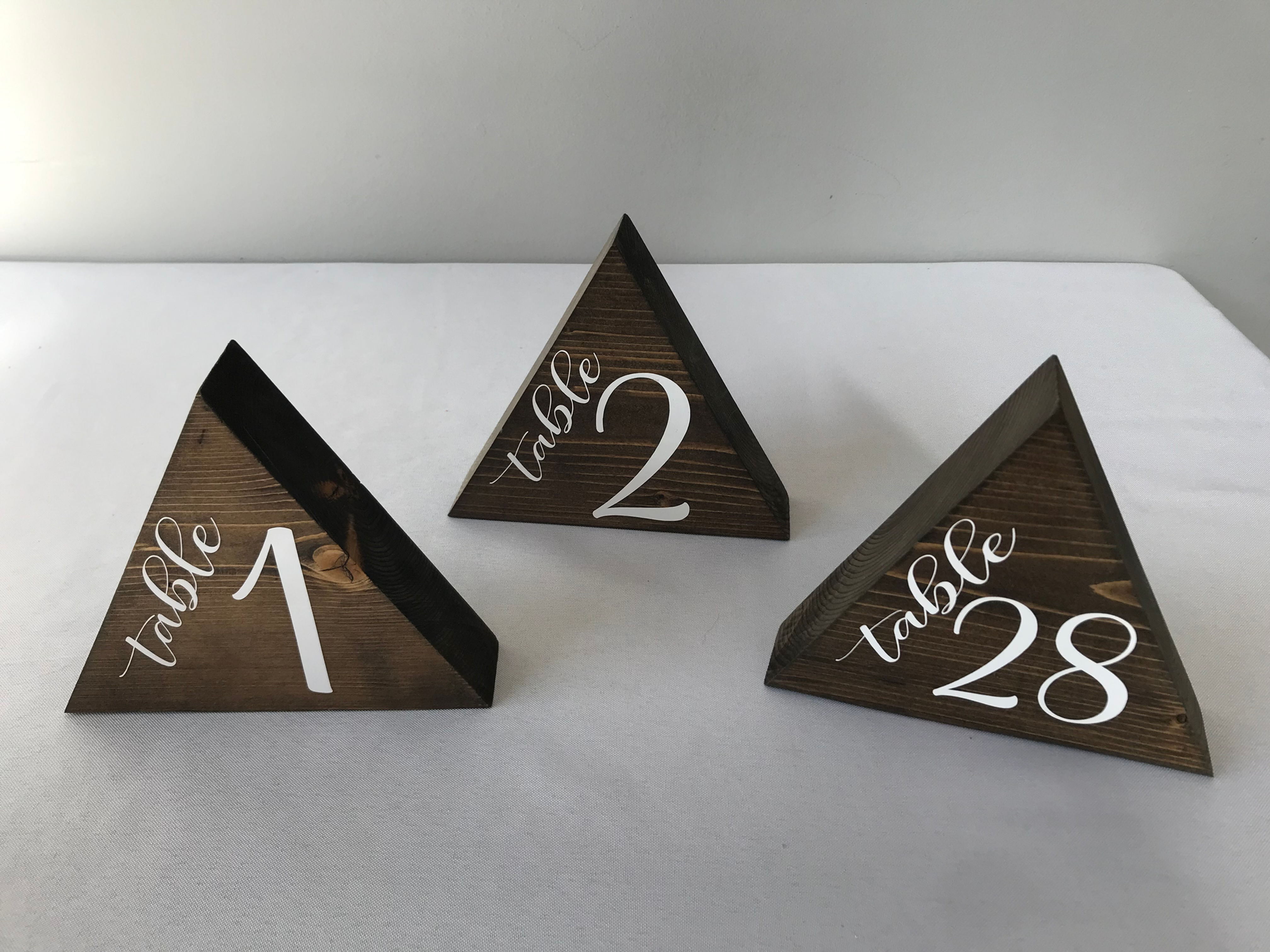 Wood Triangle Table Numbers
