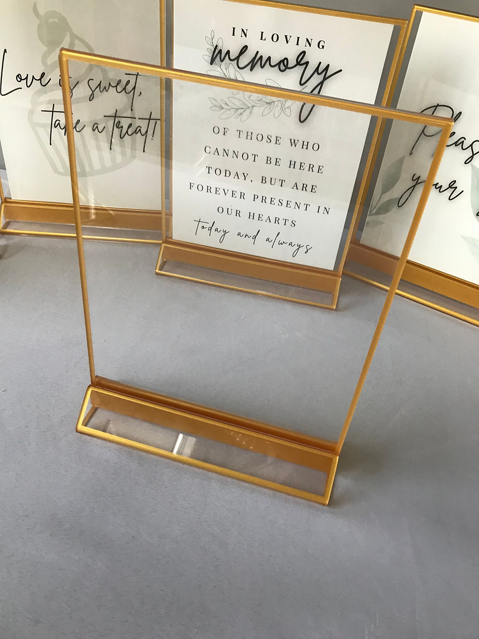 Thumbnail: Large Acrylic Signs - Gold Border