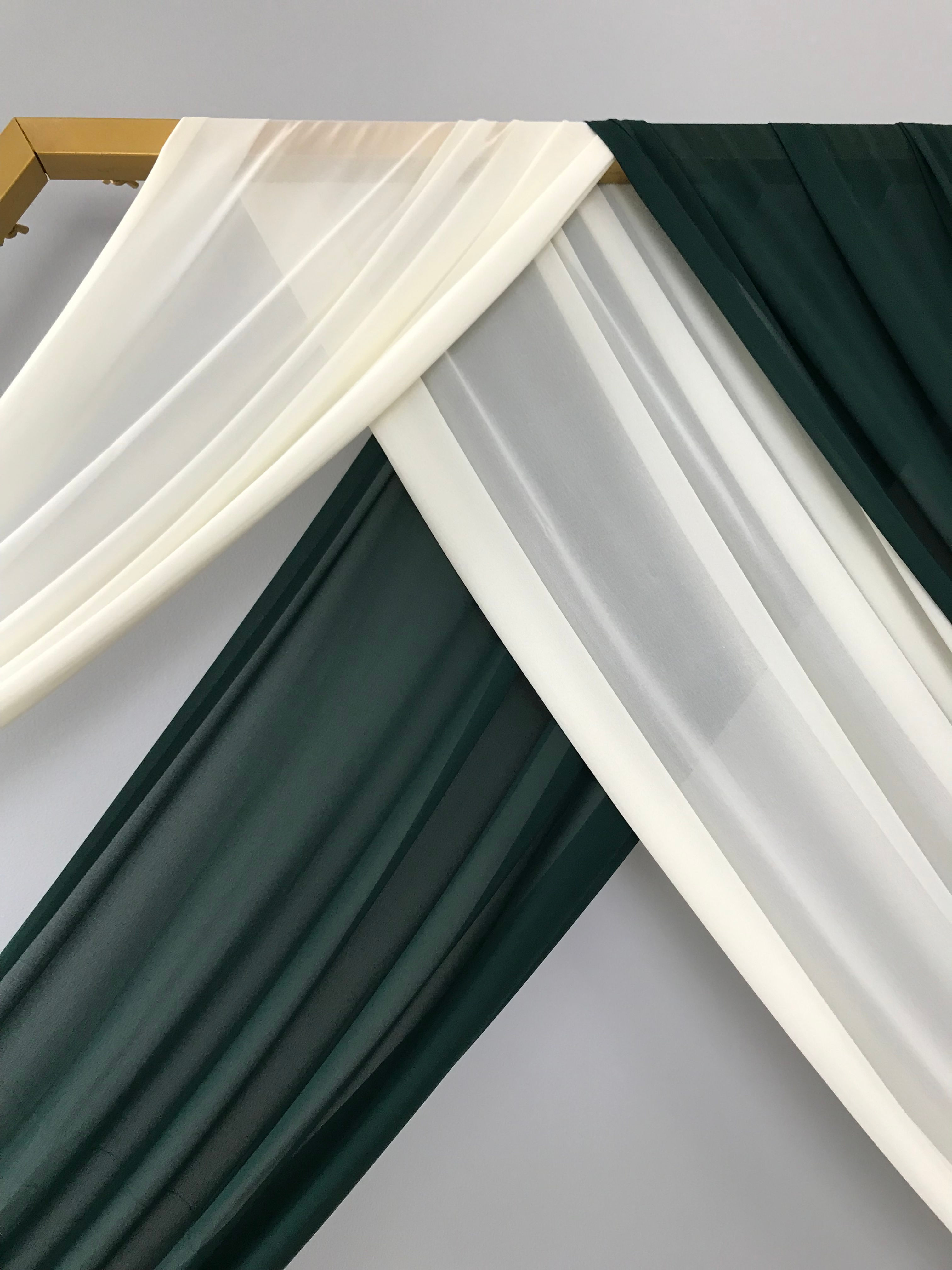 Ivory Chiffon Arch Drape
