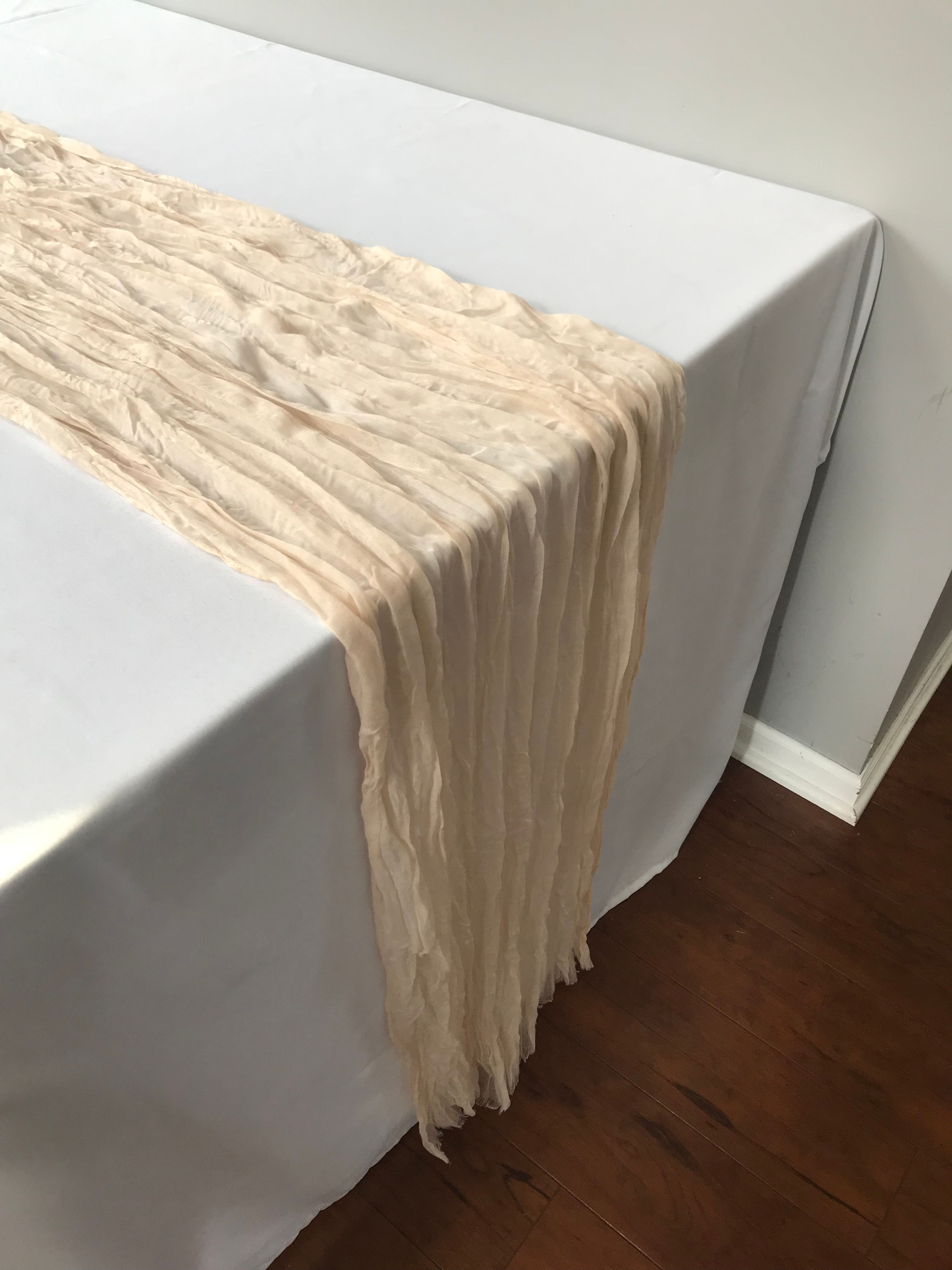 Ivory/Cream Cheesecloth Table Runners (10’)