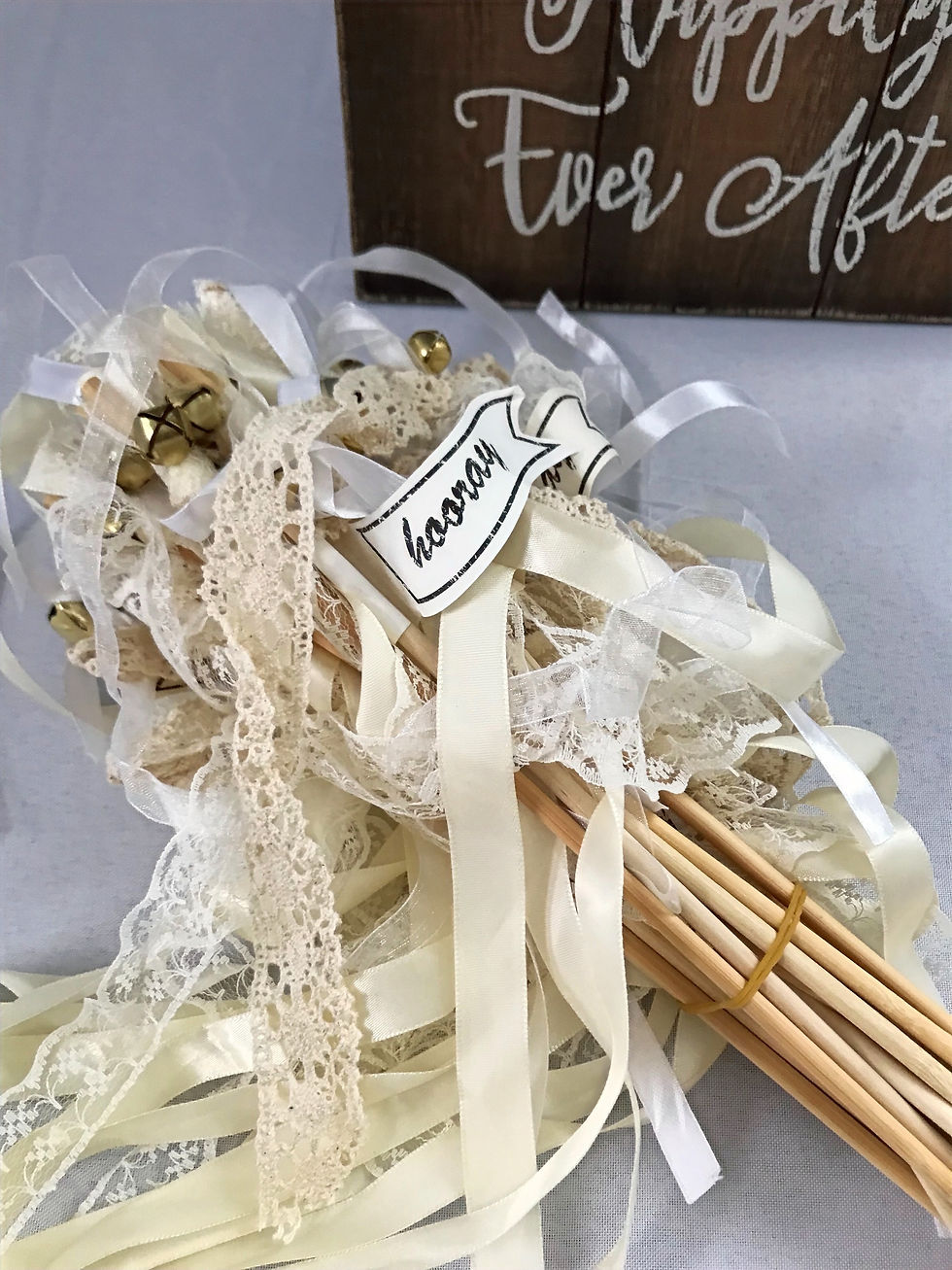 Thumbnail: “Ring the Bells" Send Off Sign and Ribbon/Bell Wands
