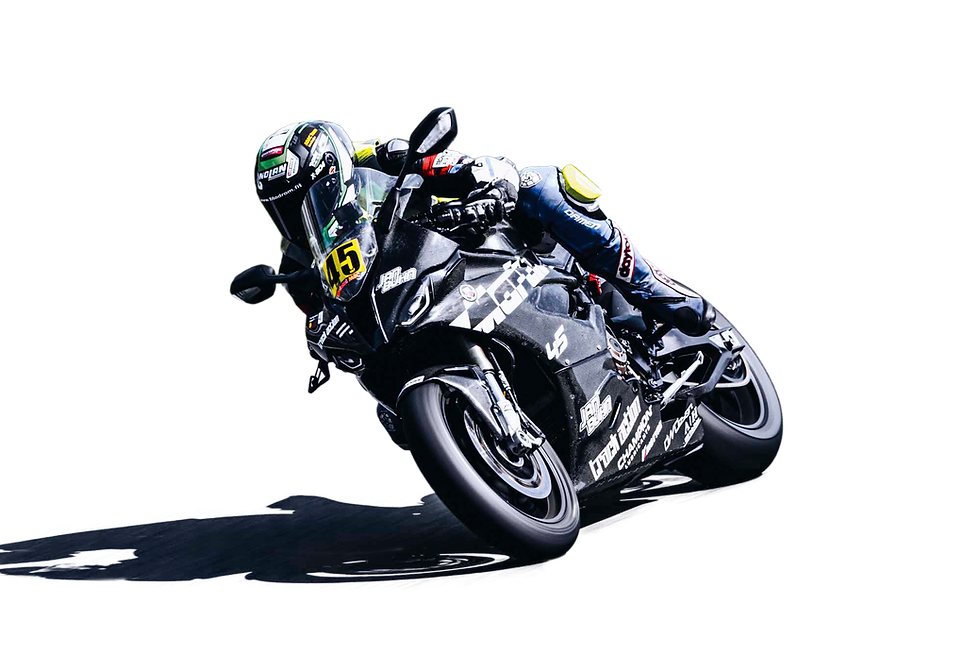 Motorrad in Schräglage auf dem Salzburgring, Rennszene 2024