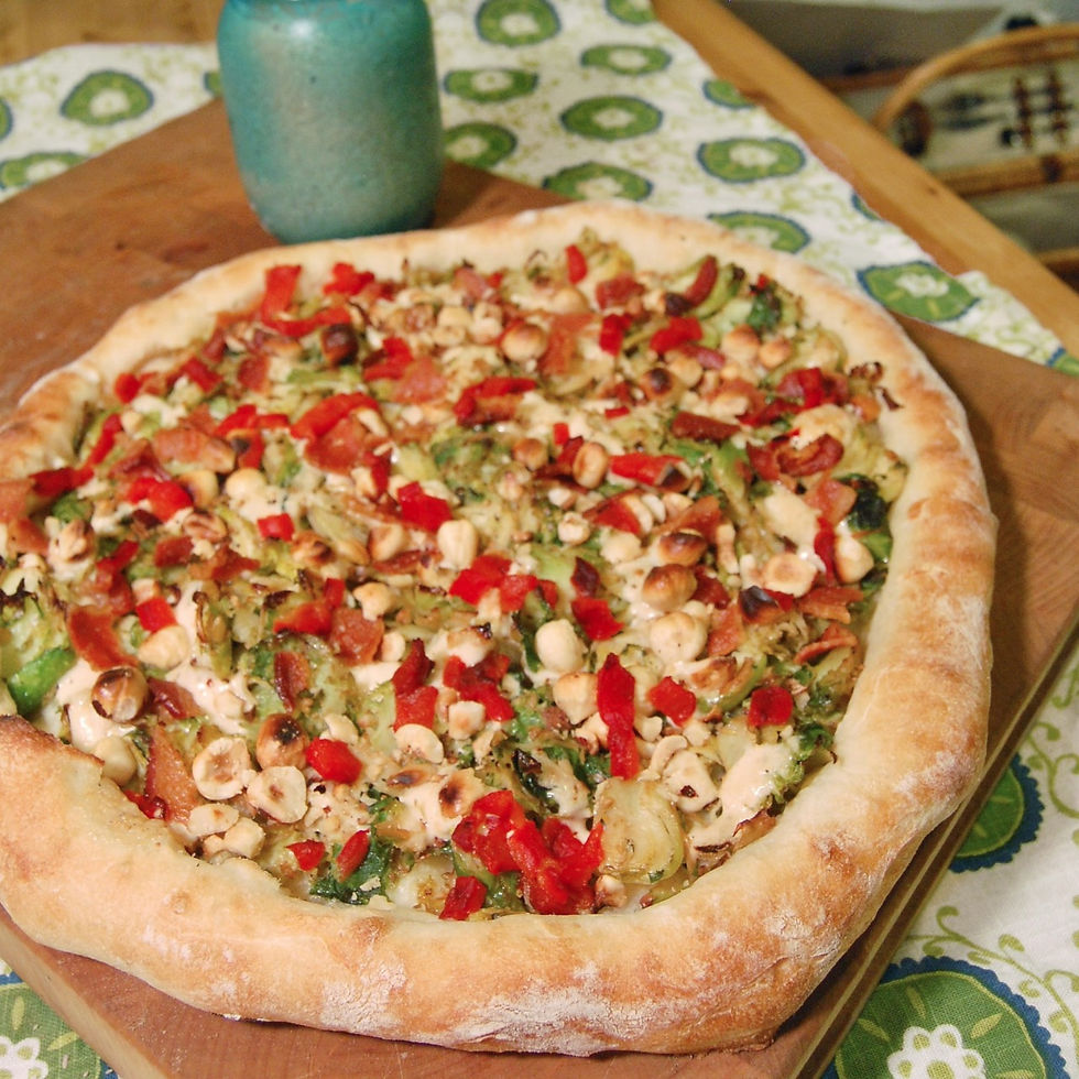Brussels sprouts & bacon pizza