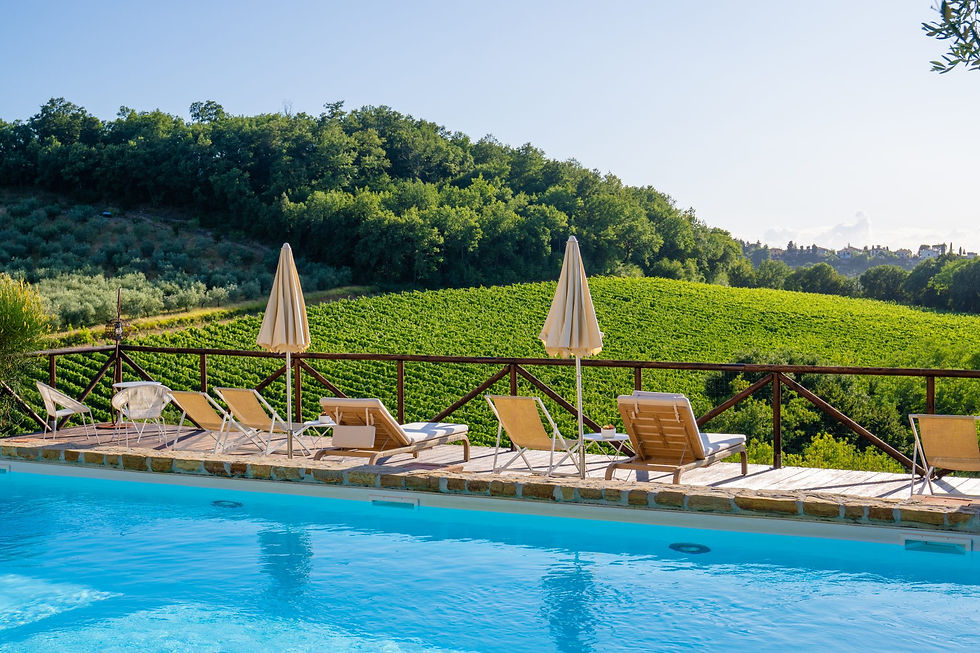 Poolside on Tuscany Estate