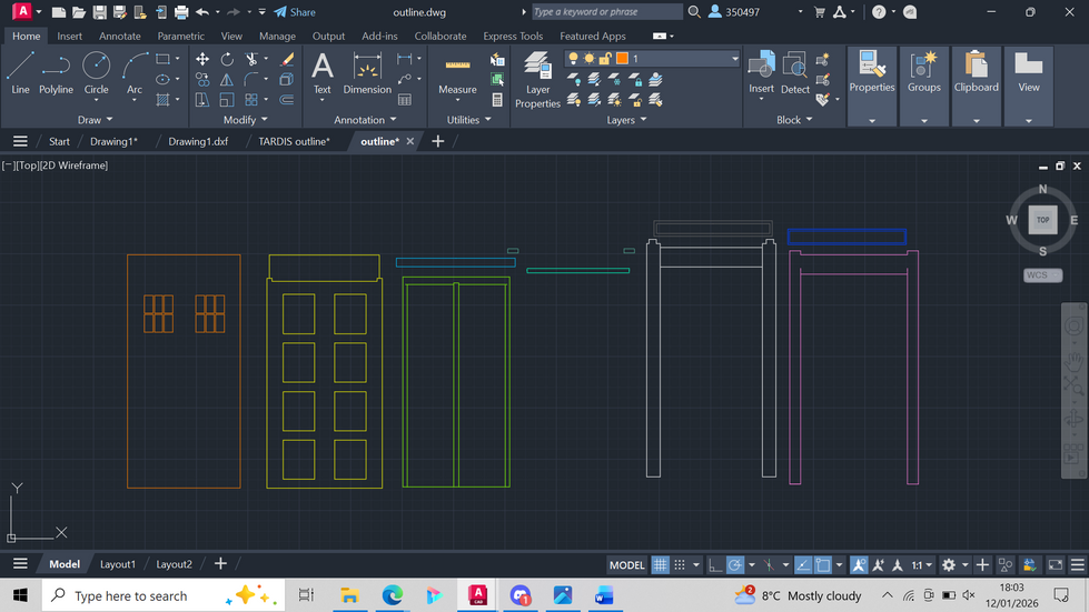 2 - AutoCAD Drawing for Laser Cut Sides
