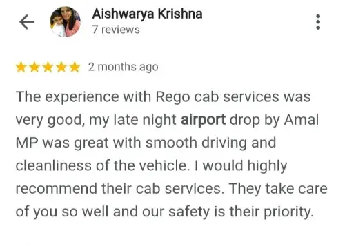 reviews about our airport transfers