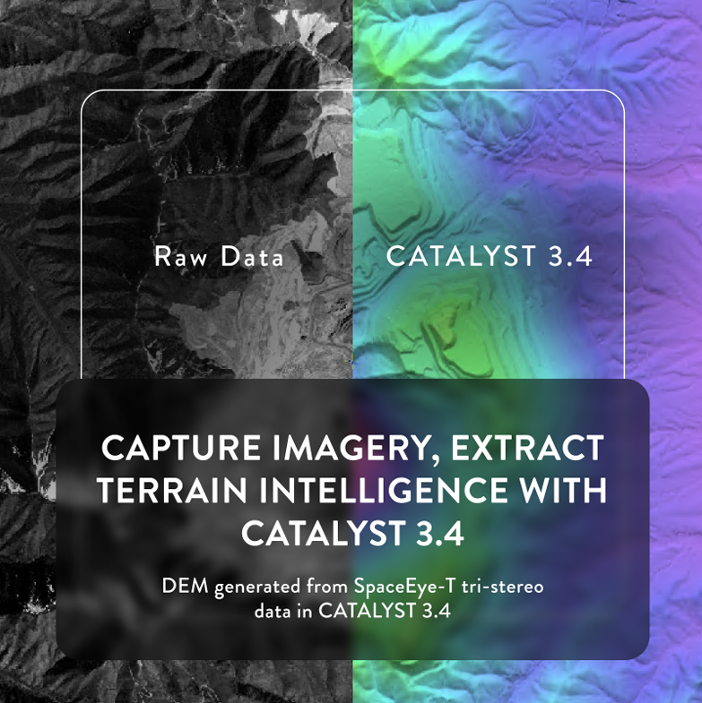 #INDYWARE #CATALYST #PCIGeomatics #SpaceEyeT #SIImagingServices #EarthObservation #Geospatial #RemoteSensing #Geointelligence #DEM