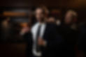 Cinematic shot of young businessman is trying his new custom made high quality tailored su