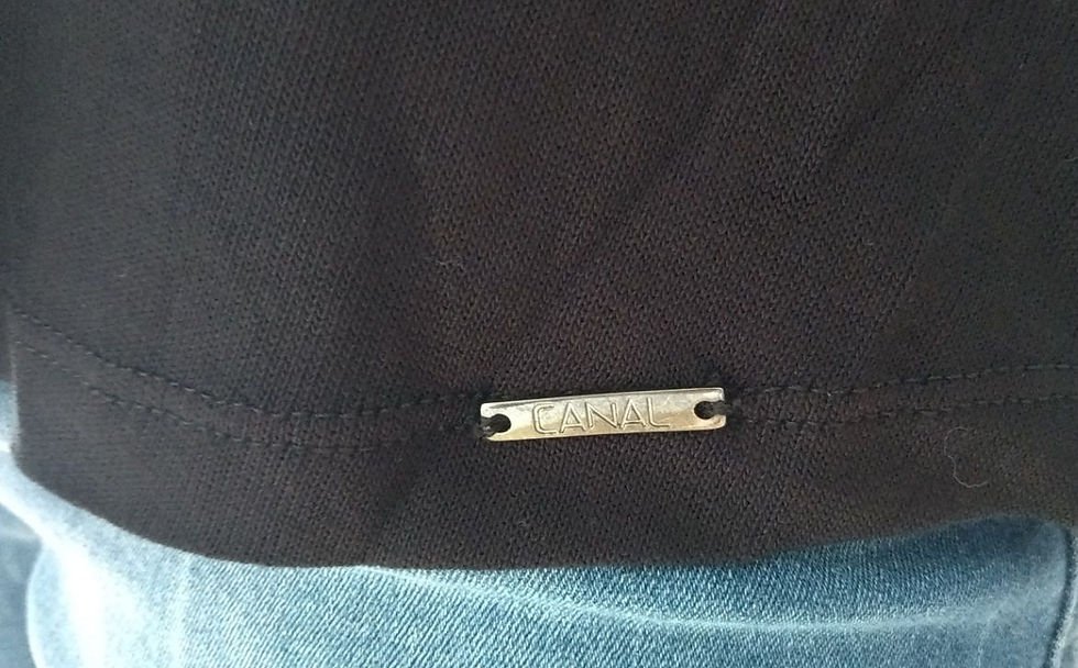 Miniatura: Blusa Canal Manga Longa Sino Decote Costas