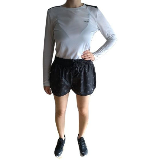 Miniatura: Short Rainha Floral Feminino Preto