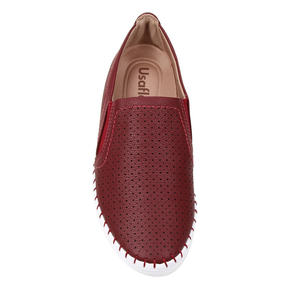 Miniatura: Slip On Usaflex Couro Feminino