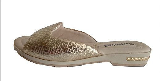Miniatura: Tamanco Comfortflex Feminino Dourado