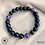 Black Onyx, Amethyst Gemstone Men's Bracelet