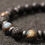 Thumbnail: view of the Black Onyx, Quartz, Lava, Hematite Gemstone Men's Bracelet from different angles