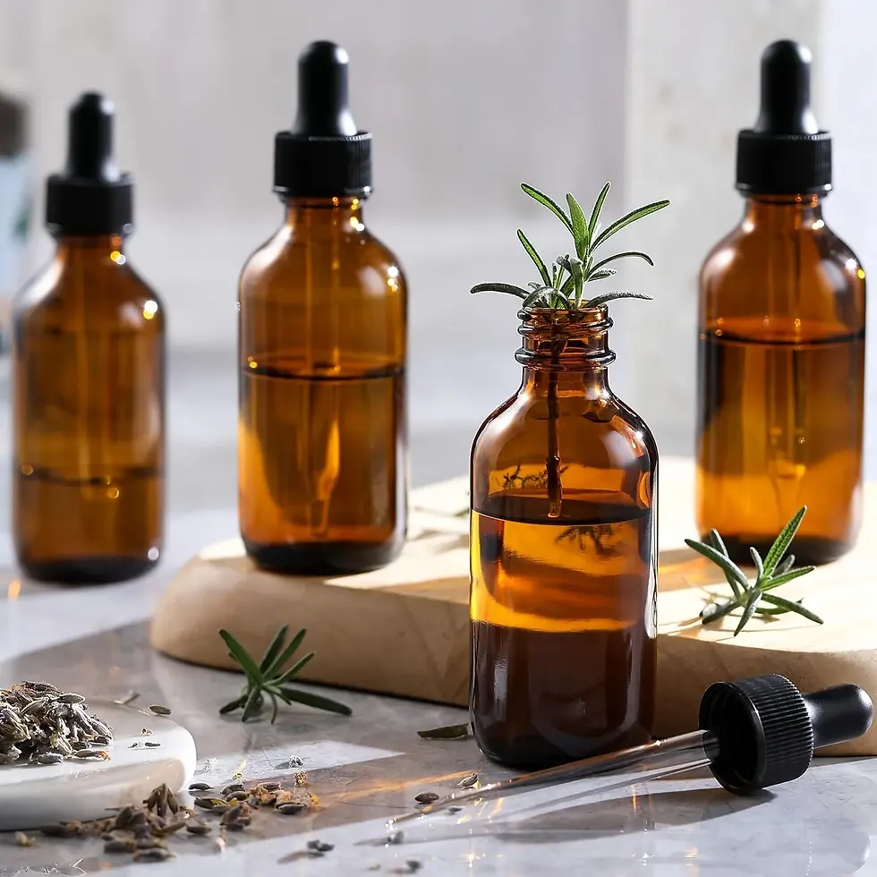Thumbnail: 12Pcs Amber Glass Dropper Bottles, various sizes