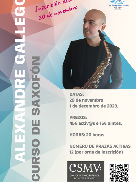 29/11-01/12-2023 ALEXANDRE GALLEGO masterclass