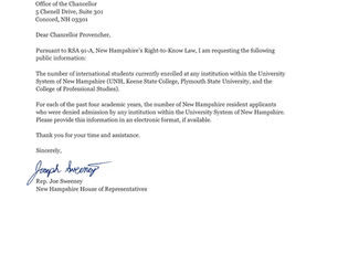 Data Sought on Foreign Students as NH Residents Face College Rejections