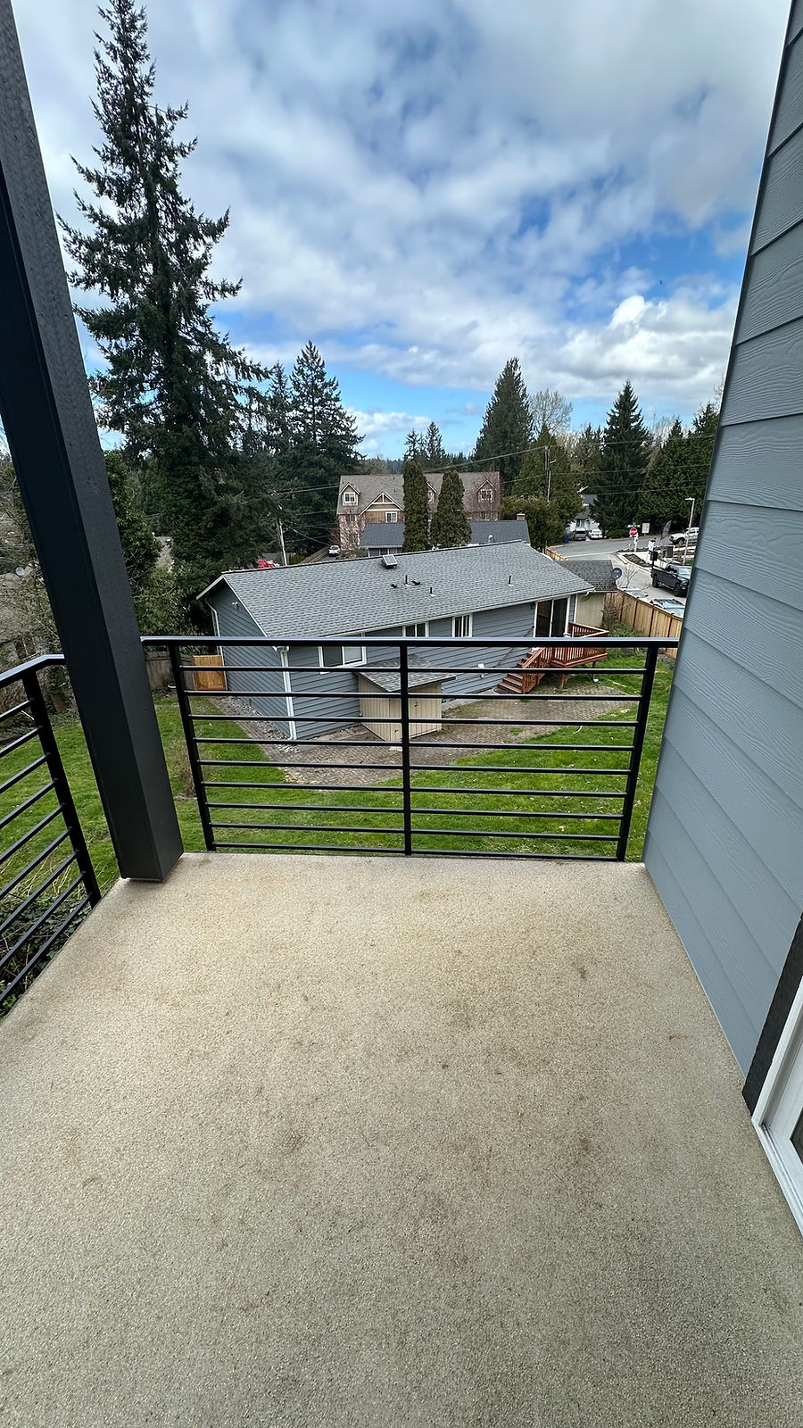 Exterior steel guard rails in Mountlake Terrace, WA. — view 2