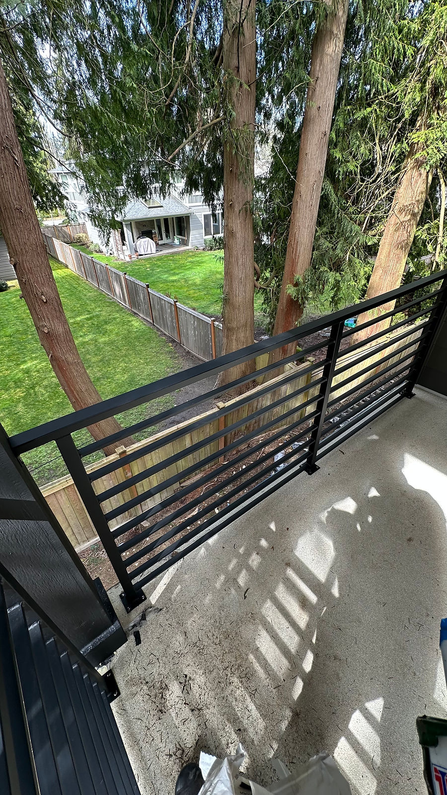 Exterior steel guard rails. — view 3