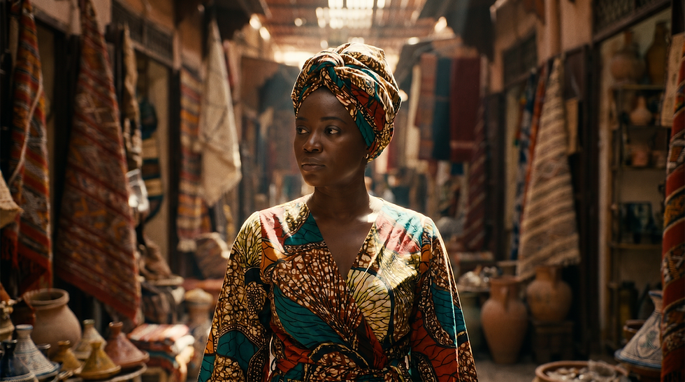 Woman in traditional attire for brand film production.