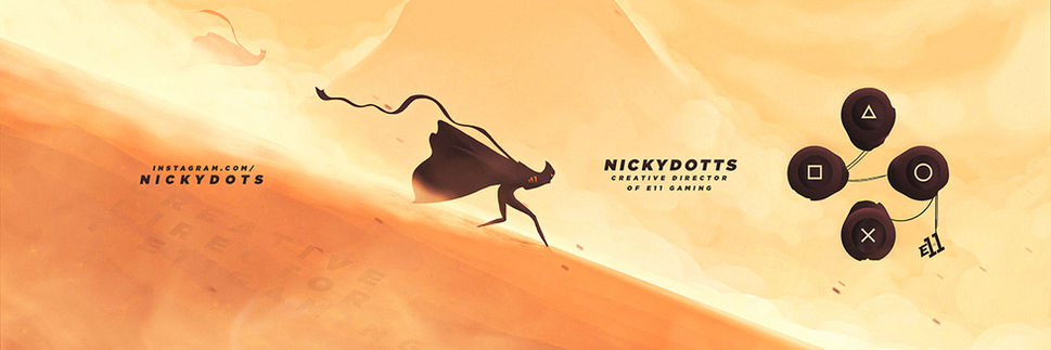 Silhouette figure climbing, Journey game logo, PlayStation controller symbols on an orange background.