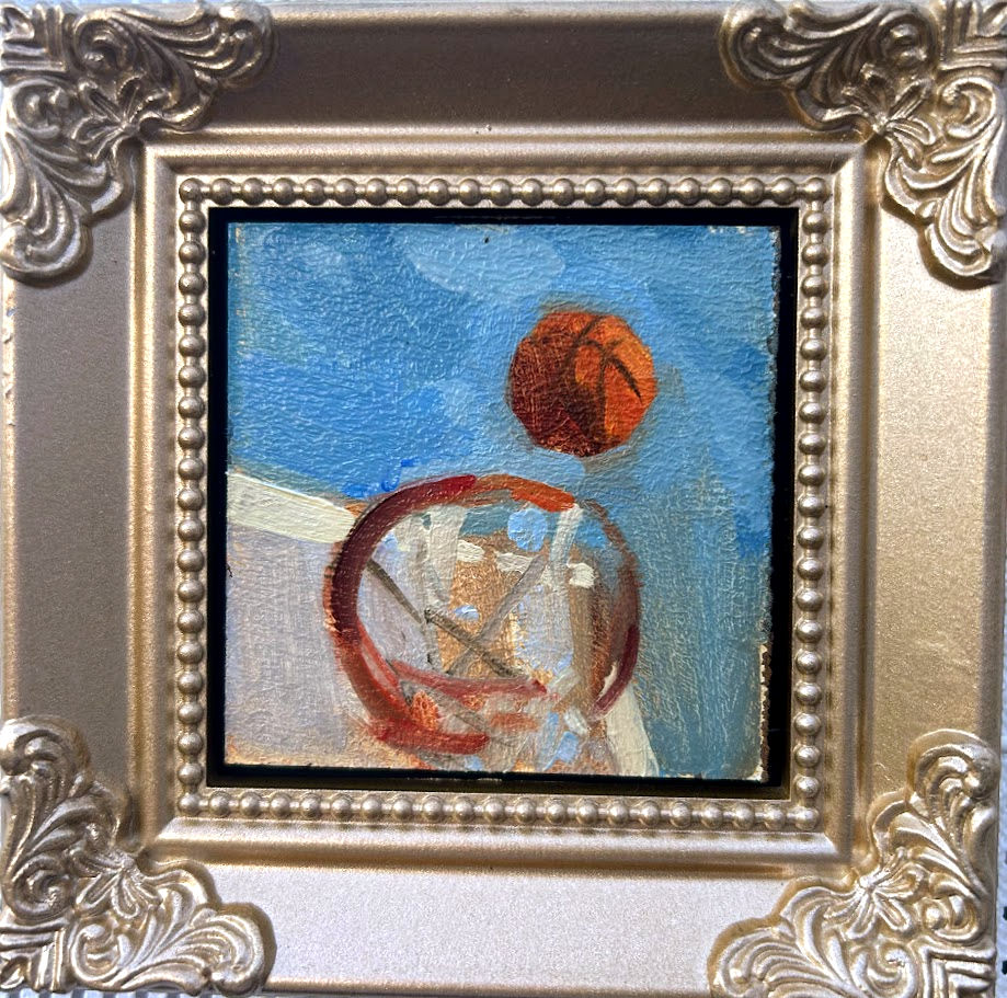 Basketball: Teeny Tiny Original Painting