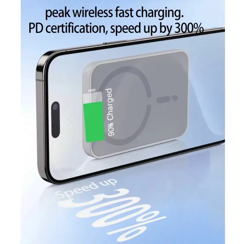 Thumbnail: 100W Magnetic Wireless Car Charger Air Outlet Phone Holder for iPhone