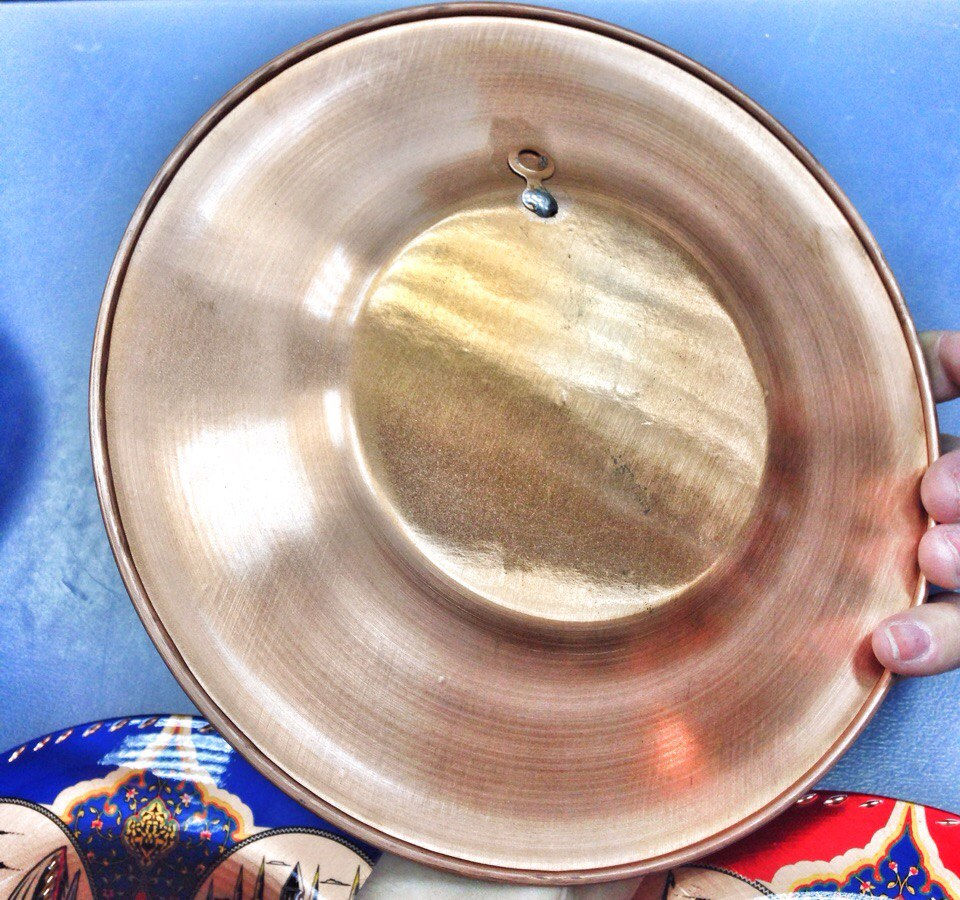 Миниатюра: Тарелка настенная медная 14 или 19 см. диам