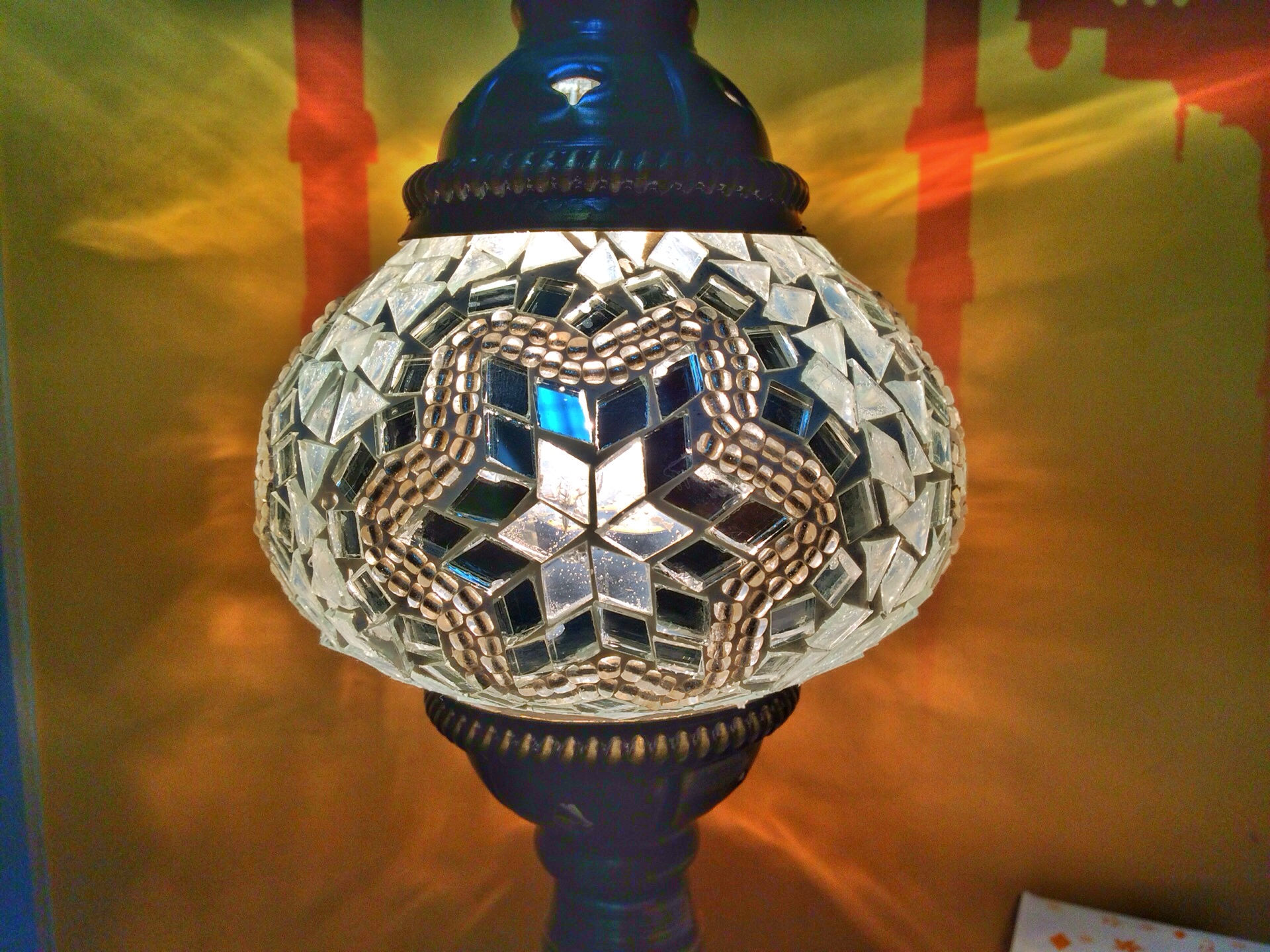 Светильник "мозаика" №2 - снежно-белый, выс. 33 см