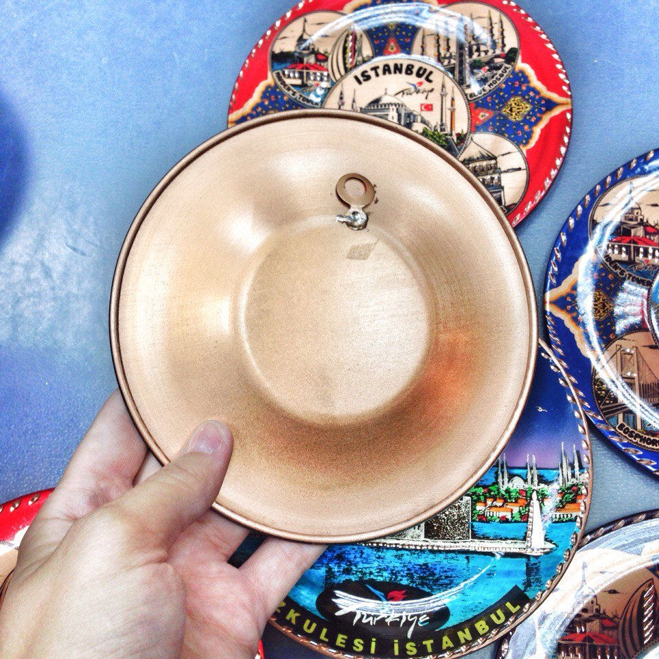 Миниатюра: Тарелка настенная медная 14 или 19 см. диам