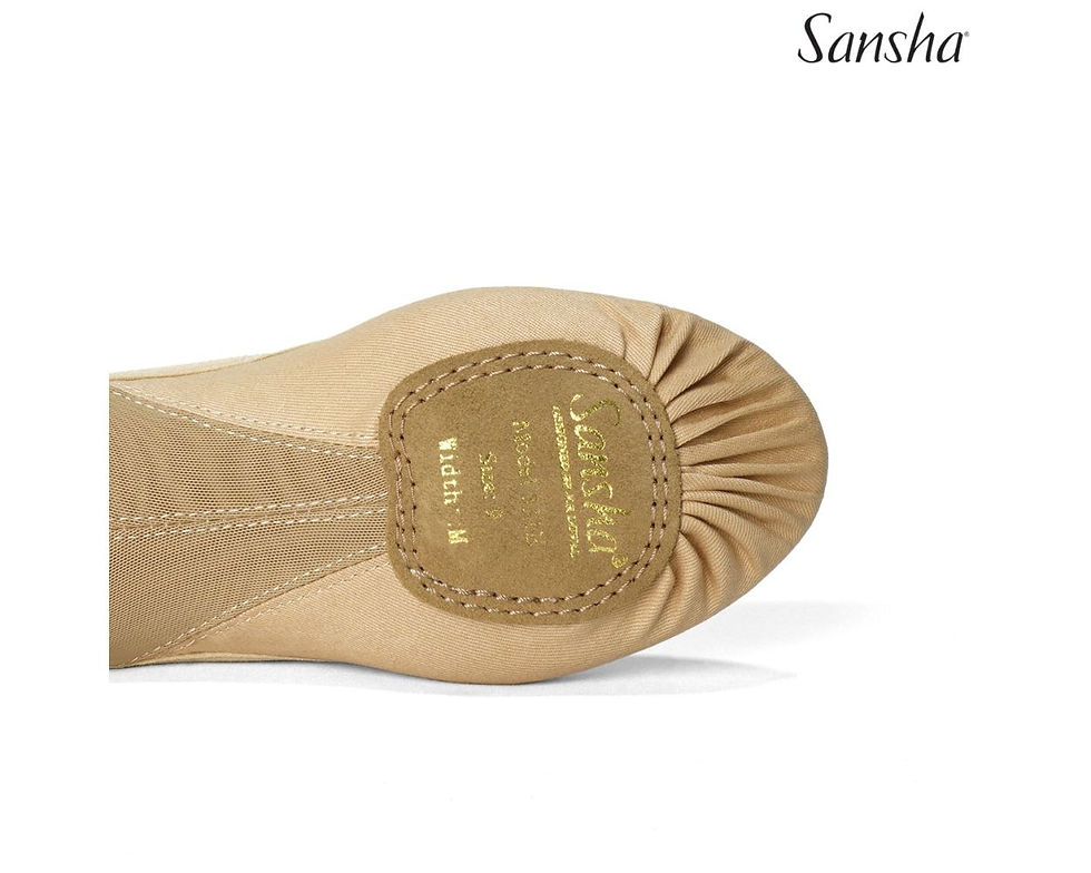 Miniatura: Sansha S331e Flex-Stretch Canvas Split-Sole Ballet Shoes — cielisty baletowy but treningowy wykonany z elastycznego płótna