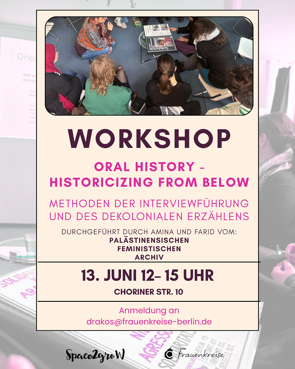WORKSHOP Oral History - Historicizing from Below