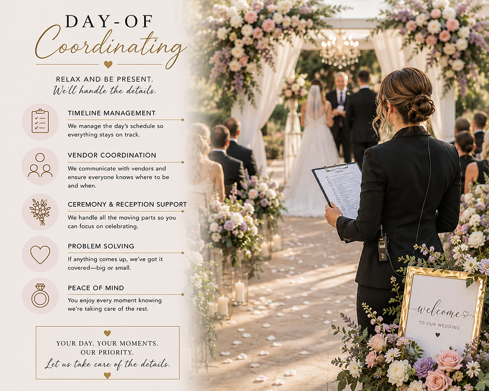 Day of Coordinating Experience - Starting at $1999